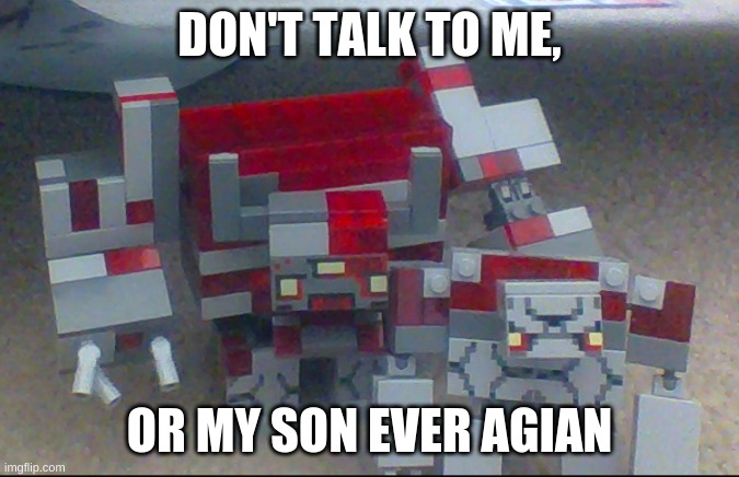 peepeedoodoocaca | DON'T TALK TO ME, OR MY SON EVER AGAIN | image tagged in minecraft | made w/ Imgflip meme maker