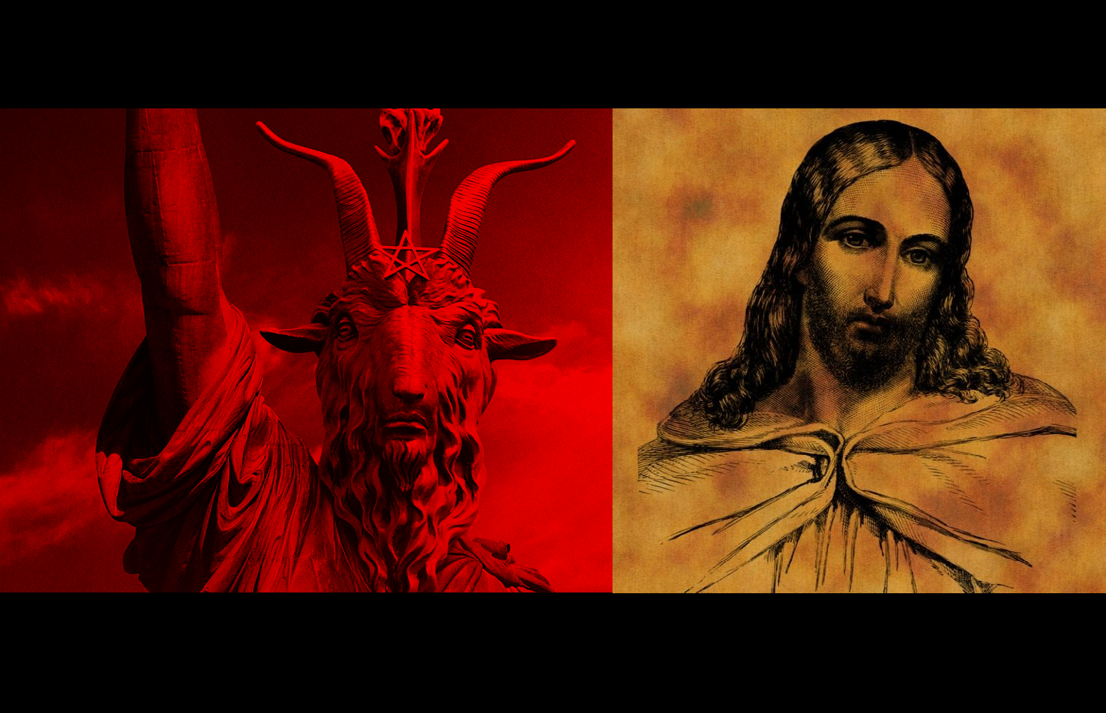 High Quality Satan vs God Blank Meme Template
