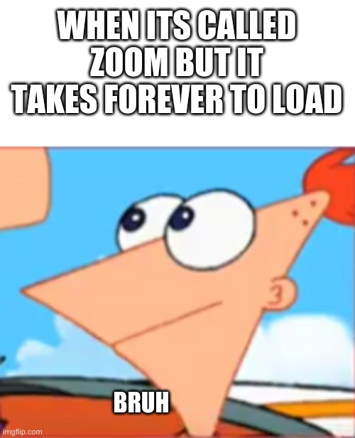 Bruh really | WHEN ITS CALLED ZOOM BUT IT TAKES FOREVER TO LOAD; BRUH | image tagged in bruh really | made w/ Imgflip meme maker