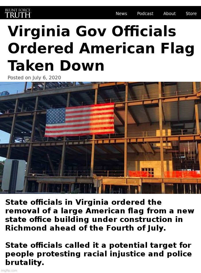 Take That Flag Down, Someone Might Be Offended | image tagged in us flag,cancelled,sad,antifa,black lives matter,rule | made w/ Imgflip meme maker