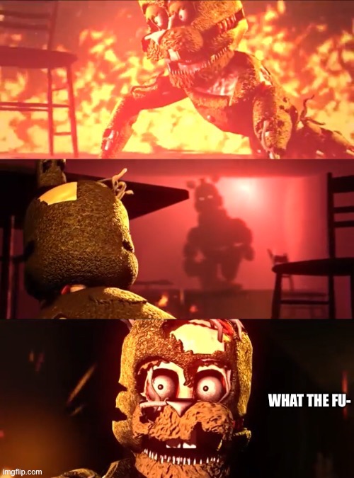 Scraptrap what the f | image tagged in scraptrap what the fu-,memes,funny,wtf,custom template,fnaf | made w/ Imgflip meme maker