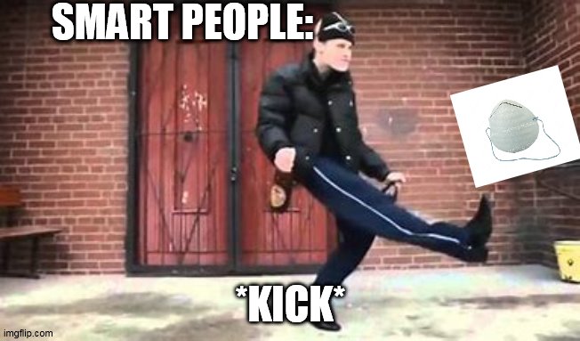 hahhah | SMART PEOPLE:; *KICK* | image tagged in facebook | made w/ Imgflip meme maker