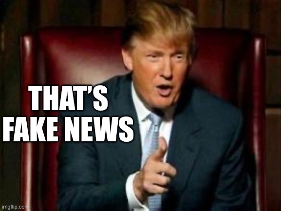 Donald Trump | THAT’S FAKE NEWS | image tagged in donald trump | made w/ Imgflip meme maker