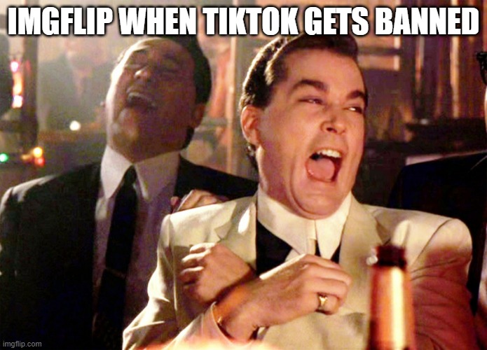 Good Fellas Hilarious | IMGFLIP WHEN TIKTOK GETS BANNED | image tagged in memes,good fellas hilarious | made w/ Imgflip meme maker