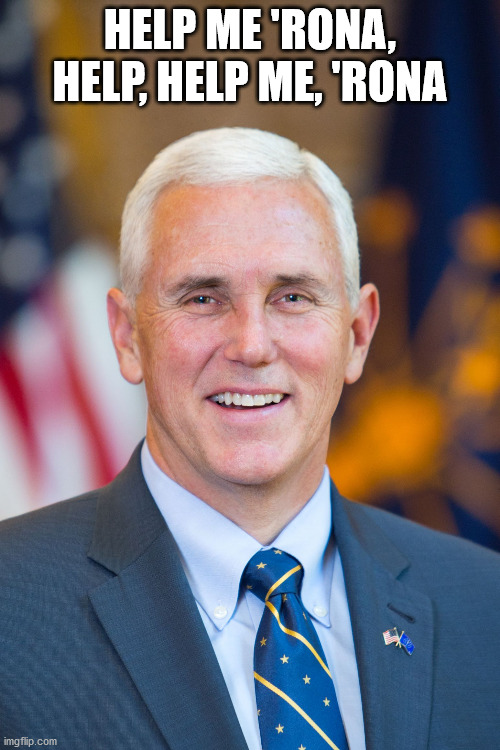 Well, since she put me down I've been out doin' in my head | HELP ME 'RONA,
HELP, HELP ME, 'RONA | image tagged in mike pence,covid-19,scapegoat,2020,funny,memes | made w/ Imgflip meme maker