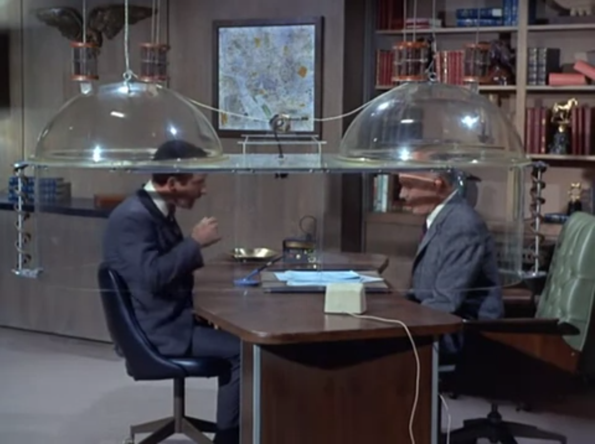 High Quality Get Smart The Cone of Silence Blank Meme Template