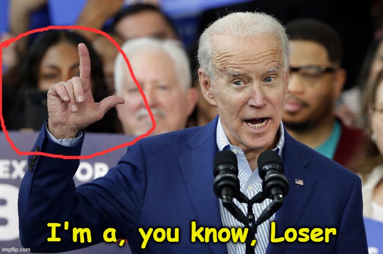 Biden Admits He's a Loser | I'm a, you know, Loser | image tagged in biden,loser,liberals,democrats | made w/ Imgflip meme maker