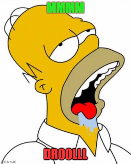 TV | MMMM; DROOLLL | image tagged in homer drools,the simpsons,simpsons | made w/ Imgflip meme maker