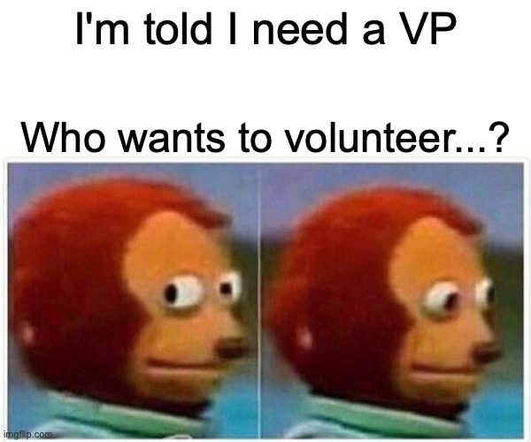 I have high standards tho... Must be republican | I'm told I need a VP; Who wants to volunteer...? | image tagged in memes,monkey puppet,vice prez,vp,vote puppy | made w/ Imgflip meme maker