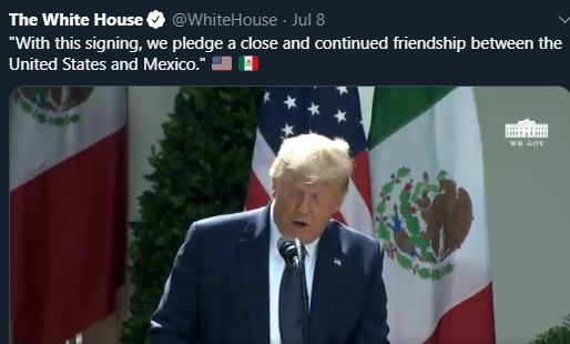 High Quality Trump Pledge US and Mexico Blank Meme Template