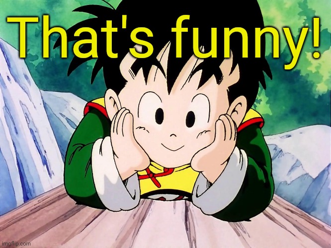 Cute Gohan (DBZ) | That's funny! | image tagged in cute gohan dbz | made w/ Imgflip meme maker