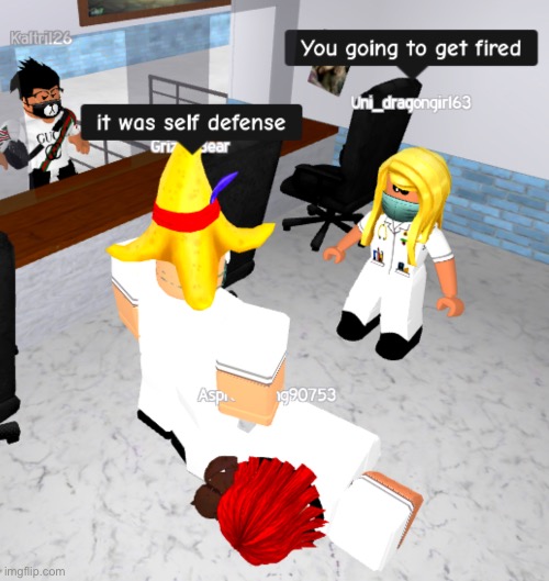 It was self defense | image tagged in roblox | made w/ Imgflip meme maker