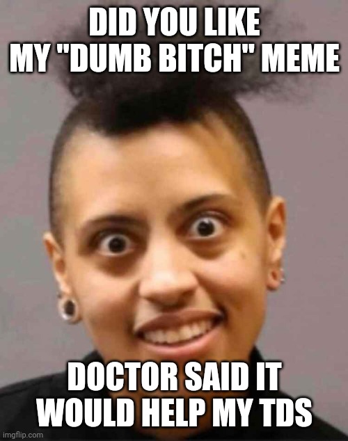DID YOU LIKE MY "DUMB BITCH" MEME DOCTOR SAID IT WOULD HELP MY TDS | made w/ Imgflip meme maker