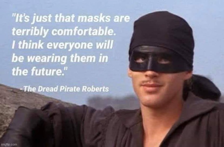 HE KNEW | image tagged in the princess bride,masks | made w/ Imgflip meme maker