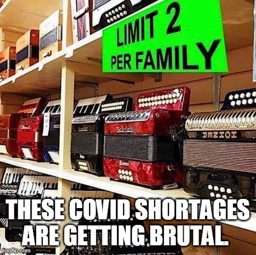 Covid Shortages | THESE COVID SHORTAGES ARE GETTING BRUTAL. | image tagged in covid,shopping | made w/ Imgflip meme maker
