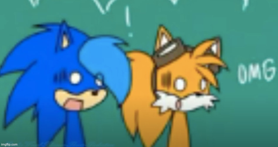 Sonic & Tails omg | image tagged in sonic  tails omg | made w/ Imgflip meme maker