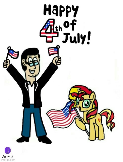 Hi guys, I wanna wish you all a happy 4th of july! | image tagged in 4th of july,american flag,mylittlepony | made w/ Imgflip meme maker
