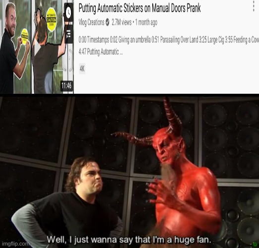 pure evil. | image tagged in satan huge fan | made w/ Imgflip meme maker