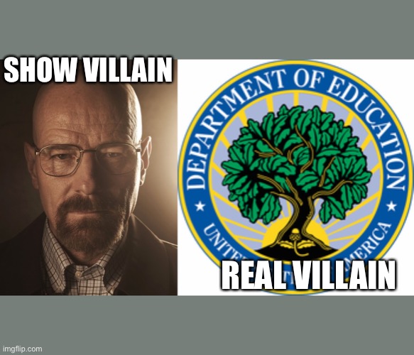 Real villain Breaking Bad | SHOW VILLAIN; REAL VILLAIN | image tagged in tv show,breaking bad,fun | made w/ Imgflip meme maker