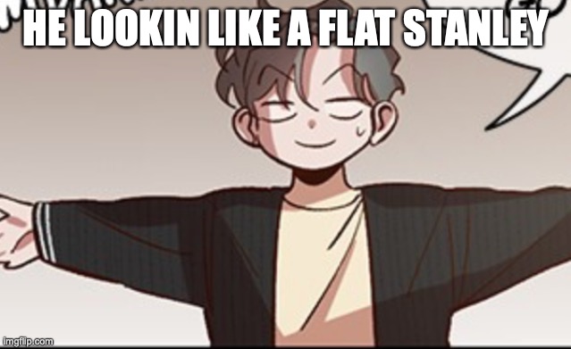 HE LOOKIN LIKE A FLAT STANLEY | made w/ Imgflip meme maker