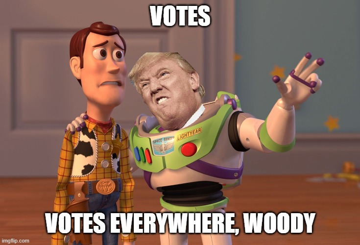 Votes | VOTES; VOTES EVERYWHERE, WOODY | image tagged in memes,x x everywhere | made w/ Imgflip meme maker
