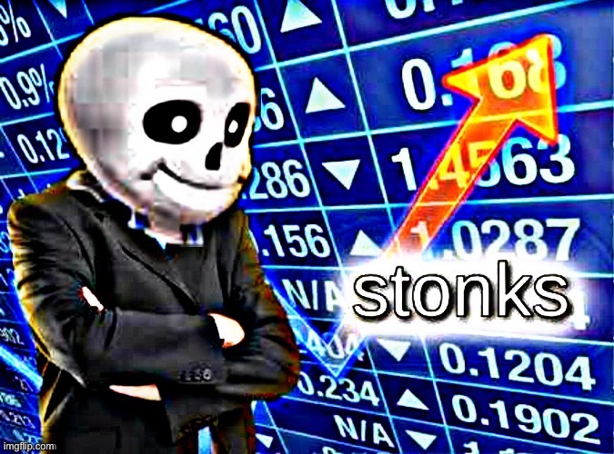 Use this instead of meme man | image tagged in undertale,stonks,meme man | made w/ Imgflip meme maker