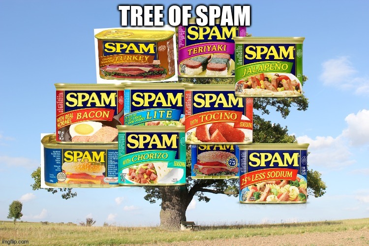 lol |  TREE OF SPAM | made w/ Imgflip meme maker
