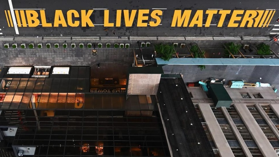 High Quality Black Lives Matter on Fifth Ave NY Blank Meme Template