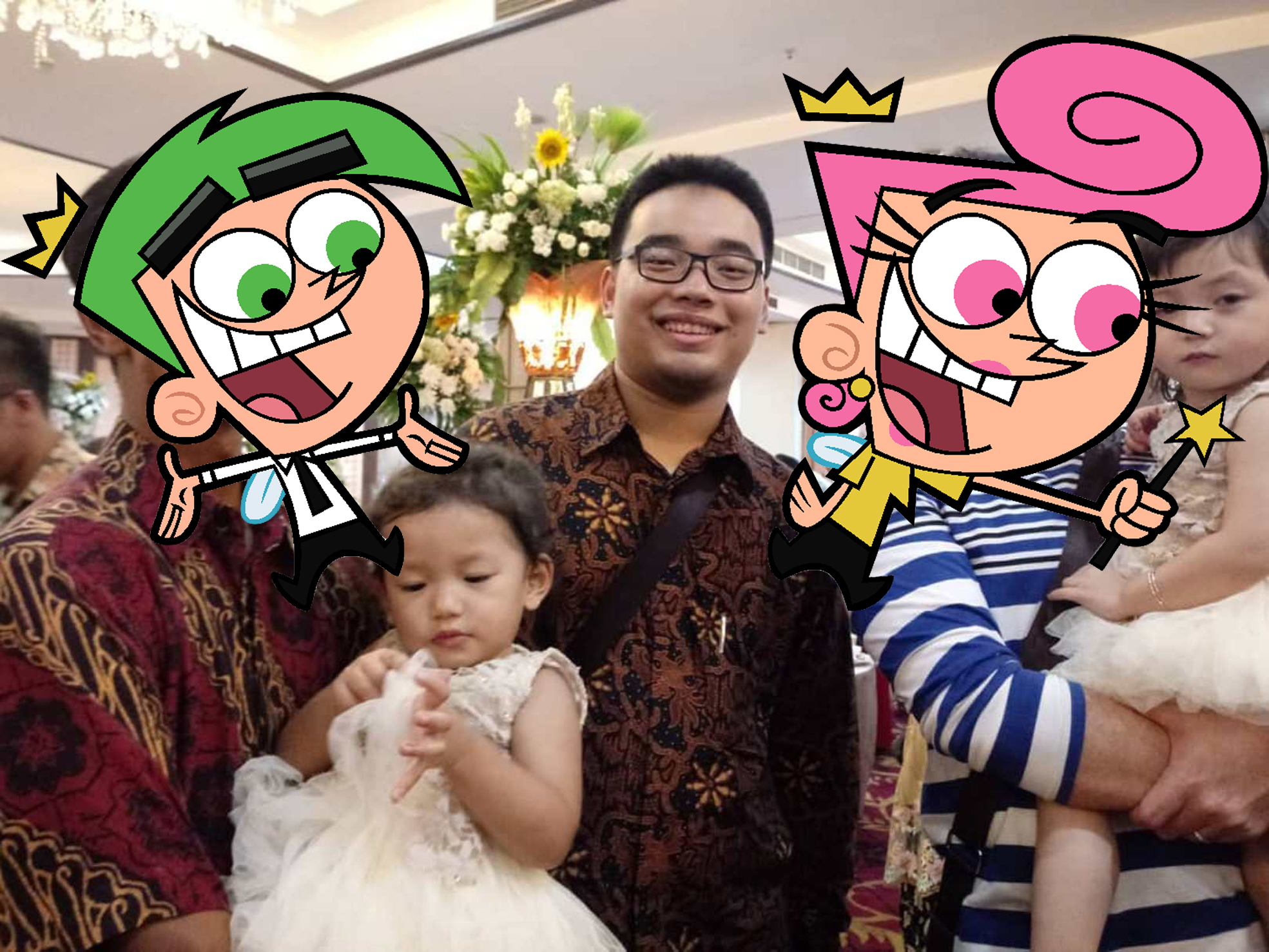 Peri Hijau, Finsa Aidil Nurahman, dan Peri Pink Blank Meme Template