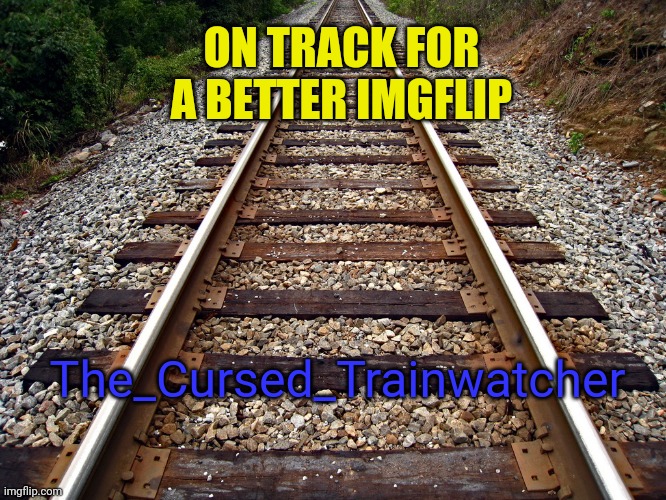Campaign promises in comments | ON TRACK FOR A BETTER IMGFLIP; The_Cursed_Trainwatcher | image tagged in railroad | made w/ Imgflip meme maker