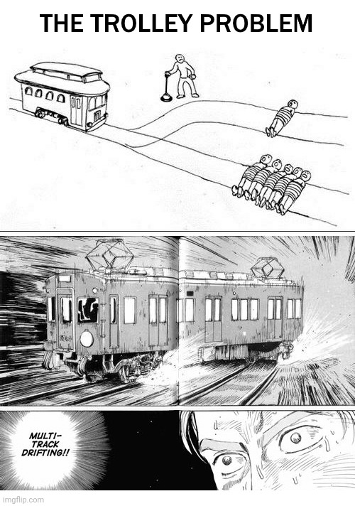 Trolly Problem | image tagged in trolly problem | made w/ Imgflip meme maker