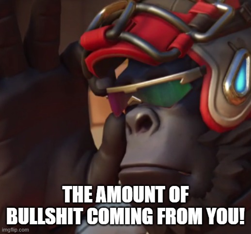 pewds | THE AMOUNT OF BULLSHIT COMING FROM YOU! | image tagged in overwatch | made w/ Imgflip meme maker