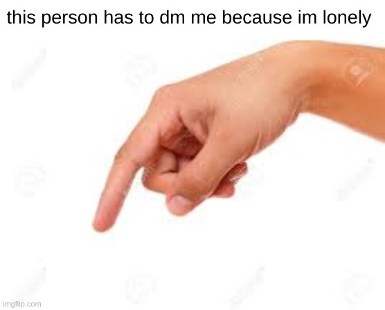 use this in discord | this person has to dm me because im lonely | image tagged in the person below | made w/ Imgflip meme maker