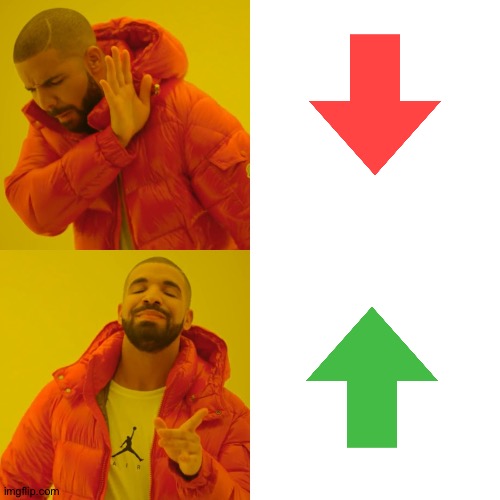 Upvote or downvote | image tagged in memes,drake hotline bling,downvote,upvote,funny,like | made w/ Imgflip meme maker