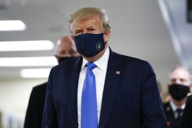Trump in mask Blank Meme Template