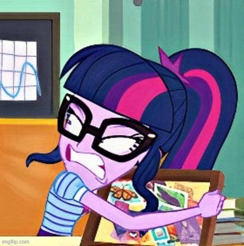 Angry Sci-Twi/Twilight Sparkle | image tagged in sci-twi,twilight sparkle | made w/ Imgflip meme maker