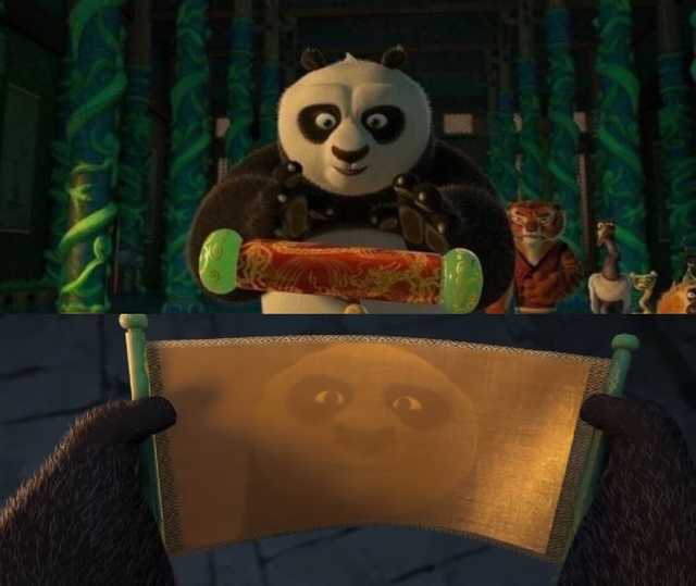 Kung Fu Panda Scroll Blank Meme Template