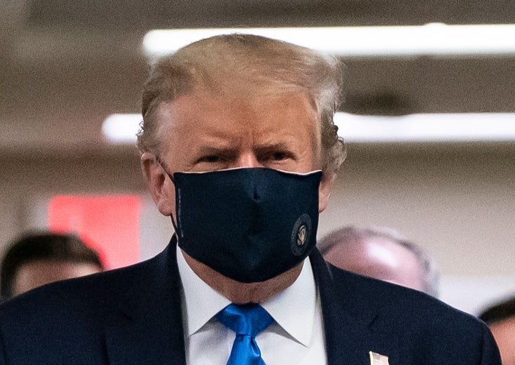 High Quality Trump COVID-19 mask Blank Meme Template