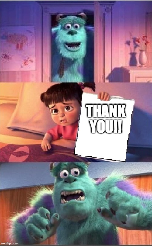 BOO BLANK PAPER | THANK YOU!! | image tagged in boo blank paper | made w/ Imgflip meme maker