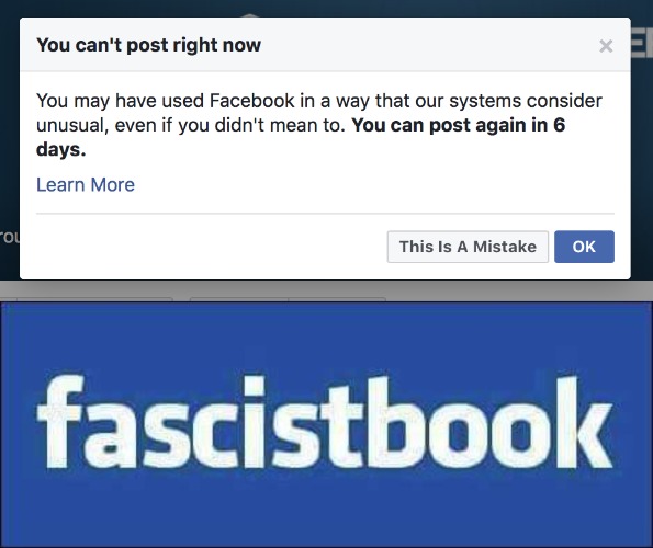We've suspended you for something you haven't done wrong yet | image tagged in fascistbook,facebook,liberal hypocrisy,democratic socialism,censorship,mark zuckerberg | made w/ Imgflip meme maker