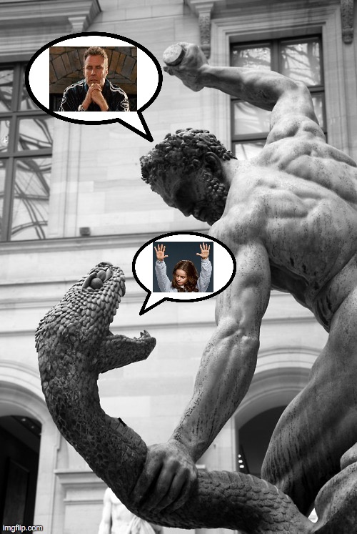 SSSSerious Devotion | image tagged in man fighting serpent | made w/ Imgflip meme maker