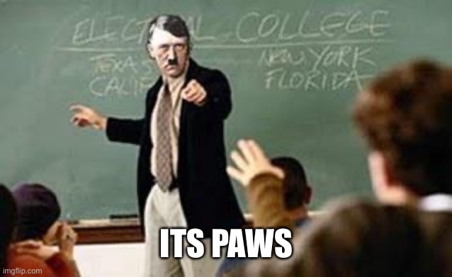 Grammar Nazi Teacher | ITS PAWS | image tagged in grammar nazi teacher | made w/ Imgflip meme maker