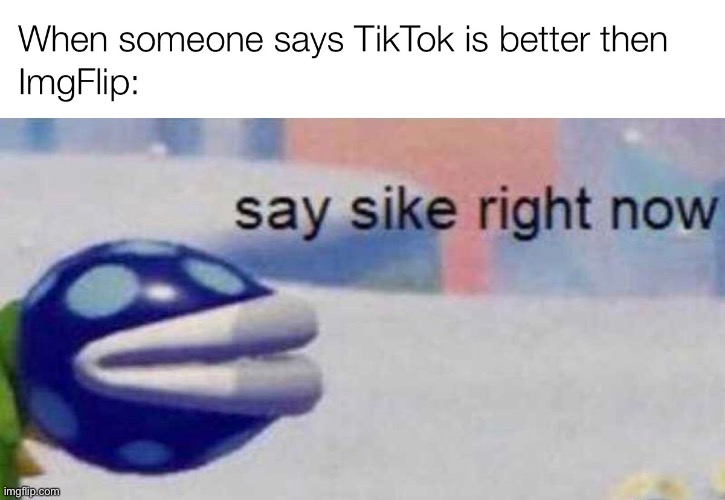 Say Sike | image tagged in say sike right now,memes | made w/ Imgflip meme maker