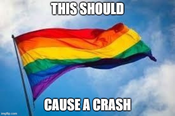 White Flag Zero Rainbow | THIS SHOULD; CAUSE A CRASH | image tagged in rainbow flag | made w/ Imgflip meme maker