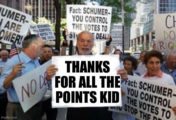 Haters Gonna Hate | THANKS FOR ALL THE POINTS KID | image tagged in chuck sign | made w/ Imgflip meme maker