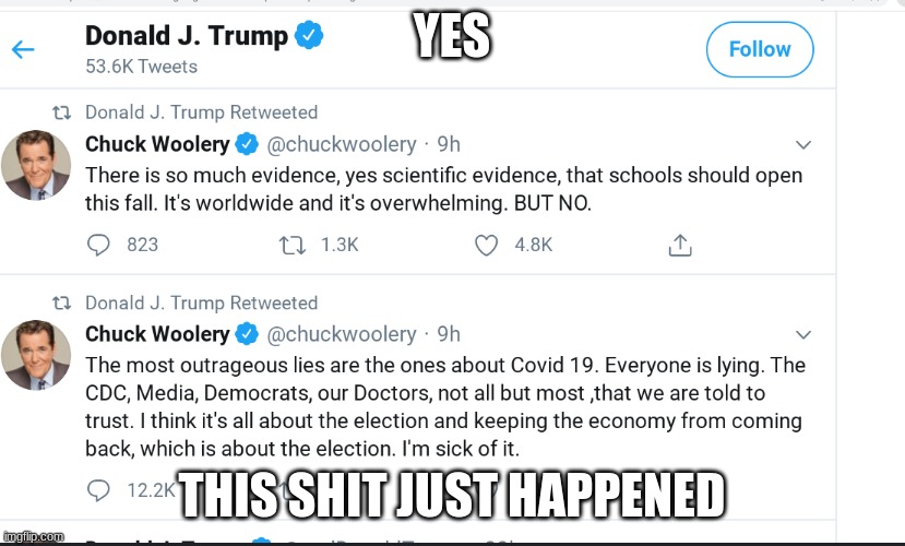 Could This Get Any More Stupid?... | YES; THIS SHIT JUST HAPPENED | image tagged in donald trump,chuck woolery,covid connection,love connection,game shows not science | made w/ Imgflip meme maker