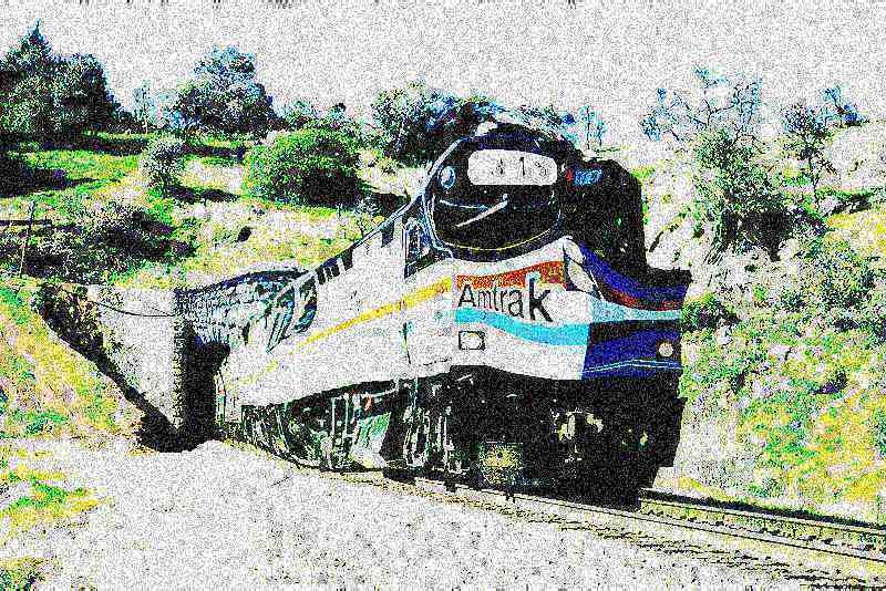 Deep Fried Amtrak F40PH Blank Meme Template