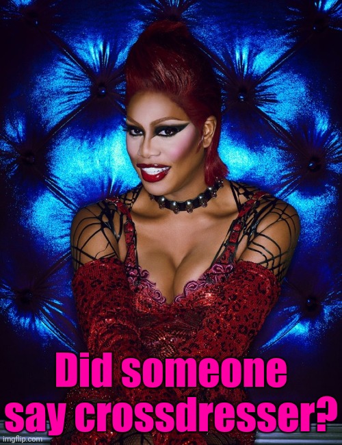 Transsexual | Did someone say crossdresser? | image tagged in transsexual | made w/ Imgflip meme maker