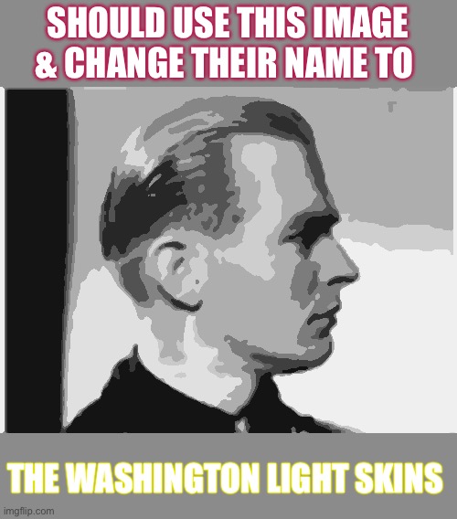 ... and not a single Caucasian in the world would complain | SHOULD USE THIS IMAGE & CHANGE THEIR NAME TO; THE WASHINGTON LIGHT SKINS | image tagged in washington,red skins,snowflake,pc,crybaby,overload | made w/ Imgflip meme maker