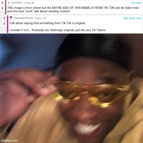 Gottem! | image tagged in black guy golden glasses,r/rareinsults | made w/ Imgflip meme maker